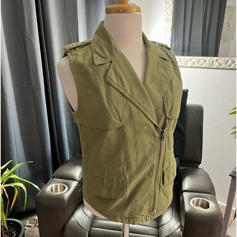 EUC Madewell Safari Green Military Utility Vest (Sz S)
